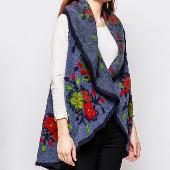 Incredible Embroidery Shawl Collar Vest ♥ Italy - Picture 2 of 8